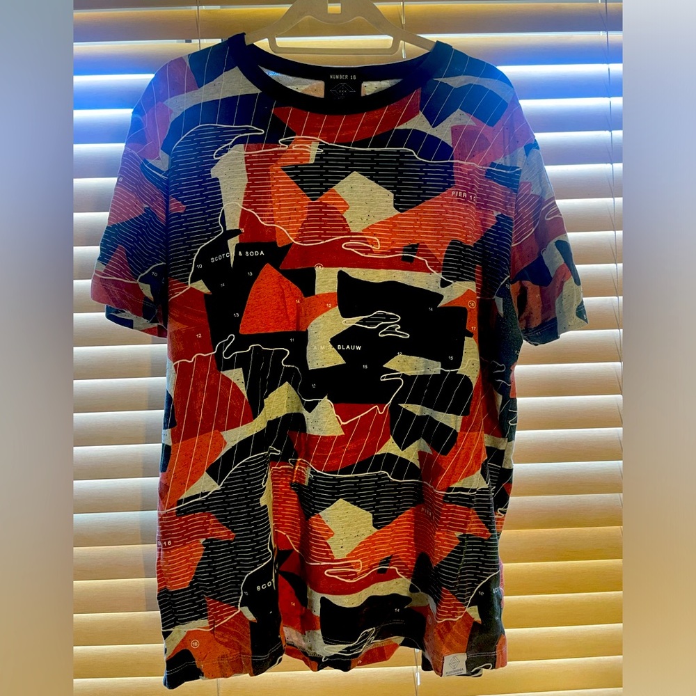 XXL Scotch & Soda Camo-Style all over print T-Shirt